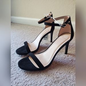NWT Black Strappy Heels